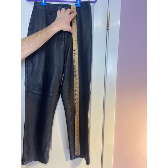 VEDA-Reformation Lambs Leather Crop Pants - Picture 7 of 13